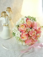 Champagne Rose Bud Hand Bouquet